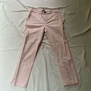 J Crew Factory High-rise girlfriend chino pant in subtle pink